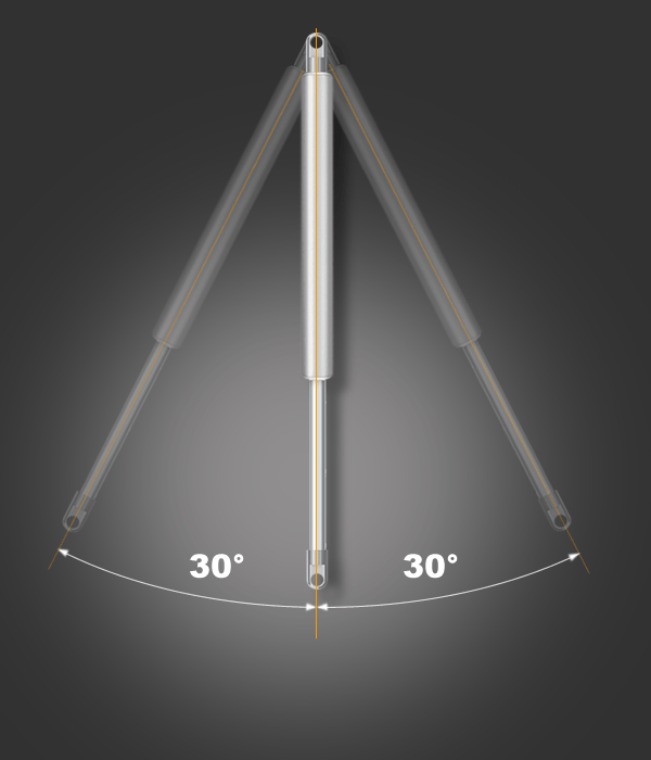 mounting position of a damper